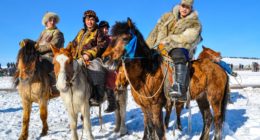 Group of Mongolian young guys