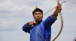 Historically, the Mongolian bow was shot at a distance of more than 500 meters