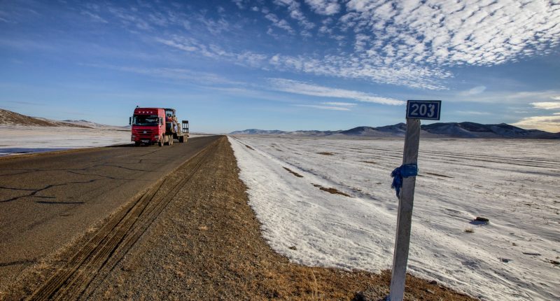 Mongolia's road network is not well developed. However, 21 aimag centers are connected to Ulaanbaatar by paved roads