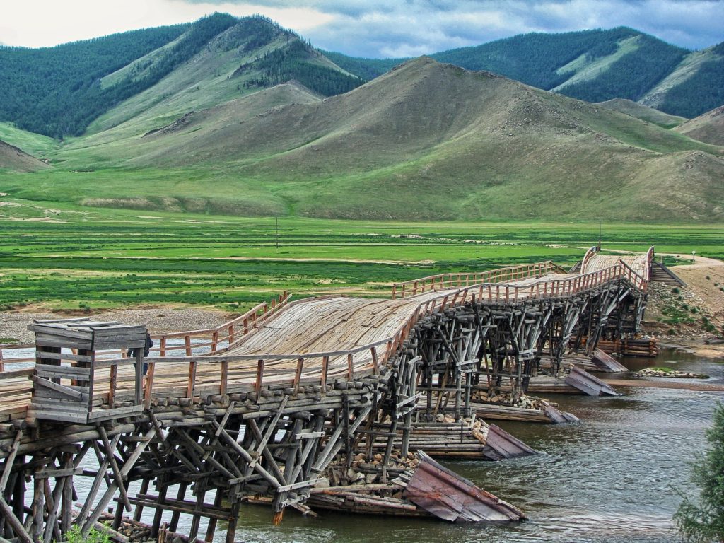 an old bridge in North Mongolia