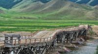 an old bridge in North Mongolia