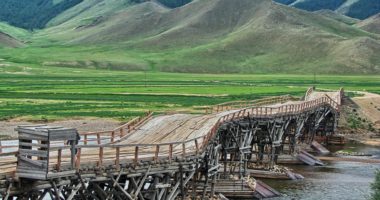 an old bridge in North Mongolia