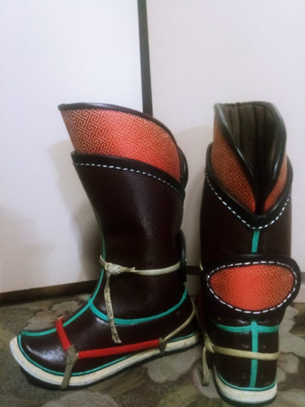 Mongolian traditional boots for wrestlers