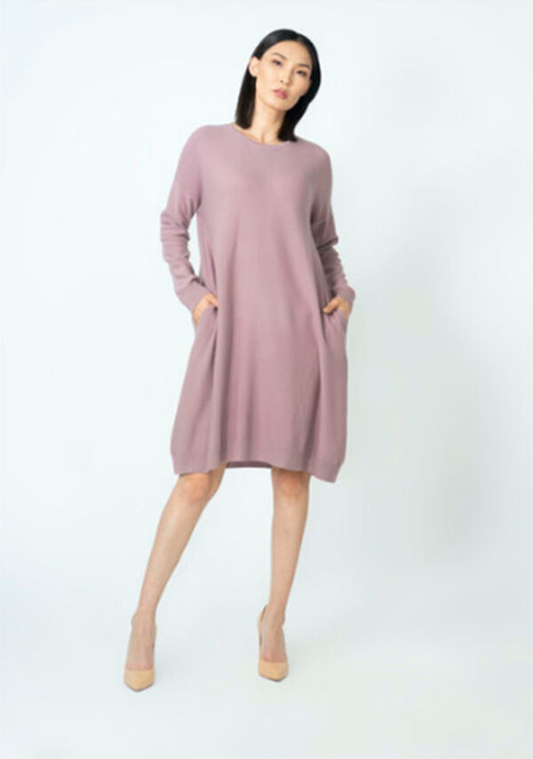 Cashmere dress with big pocket